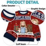 Custom Unisex Ugly Sweatshirt - Personalized  Christmas Bookish Gifts For Book Lovers, Bookworms, Readers - All I Want Are Books