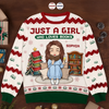 Custom Unisex Ugly Sweatshirt - Personalized  Christmas Bookish Gifts For Book Lovers, Bookworms, Readers - Santa Knows I’d Rather Be Reading