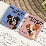 Custom Leather Magnetic Bookmark - Personalized  Bookish Gifts For Book Lovers, Bookworms, Dog Cat Lovers, Dog Dad And Mom, Cat Owners - Stay Pawsitive, Keep Reading