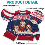 Custom Unisex Ugly Sweatshirt - Personalized  Christmas Birthday Gifts For Dog Lovers, Dog Dad And Mom - Forever My Pawtner In Crime
