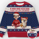 Custom Unisex Ugly Sweatshirt - Personalized  Christmas Birthday Gifts For Dog Lovers, Dog Dad And Mom - Forever My Pawtner In Crime
