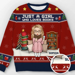 Custom Unisex Ugly Sweatshirt - Personalized  Christmas Bookish Gifts For Book Lovers, Bookworms, Readers - All I Want Are Books