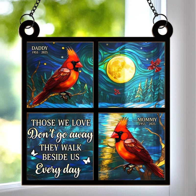 Custom Window Hanging Suncatcher Ornament - Personalized Memorial Sympathy Gifts For Loss Of Mom, Dad - Always In Our Tender Thoughts