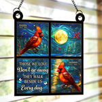 Custom Window Hanging Suncatcher Ornament - Personalized Memorial Sympathy Gifts For Loss Of Mom, Dad - Always In Our Tender Thoughts