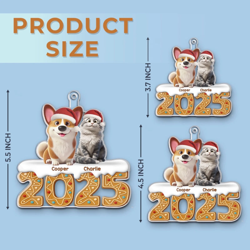 Custom Acrylic Ornament - Personalized Christmas Birthday Gifts For Dog Cat Lovers, Dog Dad And Mom, Cat Owners - Pets Fill Life With Joy