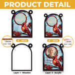 Custom Photo Window Hanging Suncatcher Ornament - Personalized Memorial Sympathy Gifts For Loss Of Mom, Dad - Memories Of Love Live On