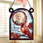Custom Photo Window Hanging Suncatcher Ornament - Personalized Memorial Sympathy Gifts For Loss Of Mom, Dad - Memories Of Love Live On