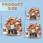 Custom Photo Acrylic Ornament - Personalized Christmas Birthday Gifts For Mom, Dad, Brother, Sister, Kids - Our Little World Of Love