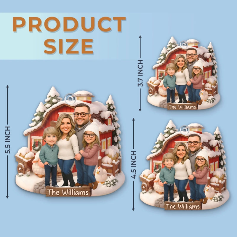 Custom Photo Acrylic Ornament - Personalized Christmas Birthday Gifts For Mom, Dad, Brother, Sister, Kids - Our Little World Of Love