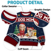 Custom Unisex Ugly Sweatshirt - Personalized  Christmas Birthday Gifts For Dog Cat Lovers, Dog Dad And Mom, Cat Owners - Santa’s Favorite Dog Mom