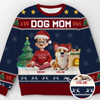 Custom Unisex Ugly Sweatshirt - Personalized  Christmas Birthday Gifts For Dog Cat Lovers, Dog Dad And Mom, Cat Owners - Santa’s Favorite Dog Mom