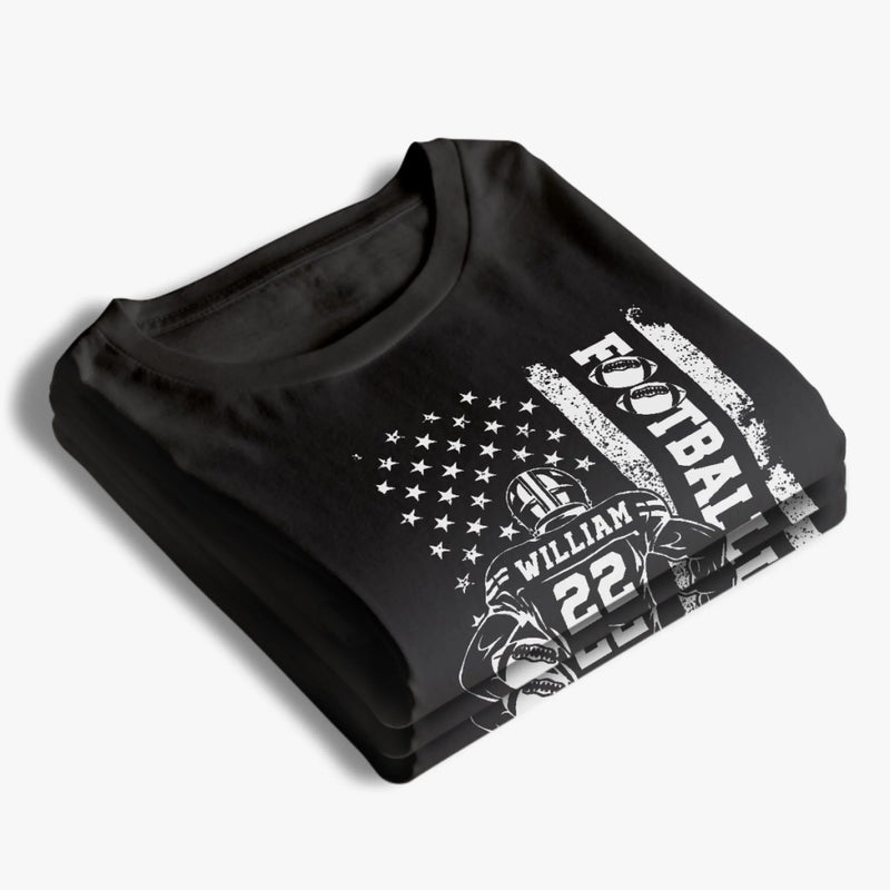 Custom Senior Football Mom T-shirt, Hoodie - Personalized Birthday Football Gifts For Mom, Football Lovers, NFL Fans, Sport Lovers - Football Mama With Leopard Coquette Bow