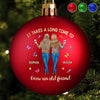 Custom Colored Ball Ornament - Personalized Best Friend Christmas Birthday Gifts For Women, Besties, Sisters, BFF - Forever Fun With My Bestie