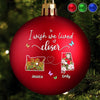 Custom Long Distance Colored Ball Ornament - Personalized Best Friend Christmas Birthday Gifts For Women, Besties, Sisters, BFF - I Wish We Lived Closer