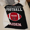 Custom American Football Blanket - Personalized Gift For Birthday, Football Football Lovers, NFL Fans, Sport Lovers, Senior Graduation Gift - Living The Football Dream With School Name