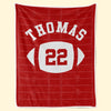 Custom American Football Blanket - Personalized Gift For Birthday, Football Football Lovers, NFL Fans, Sport Lovers, Senior Graduation Gift - Chasing Victory Under The Lights