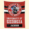 Custom Photo Football Blanket - Personalized Gift For Birthday, Football Football Lovers, NFL Fans, Sport Lovers, Senior Graduation Gift - University Logo And Team