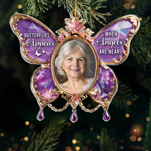 Custom Photo Acrylic Ornament - Personalized Christmas Memorial Sympathy Gifts For Loss Of Mom, Dad - Always Loved Never Forgotten