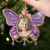 Custom Photo Acrylic Ornament - Personalized Christmas Memorial Sympathy Gifts For Loss Of Mom, Dad - Always Loved Never Forgotten