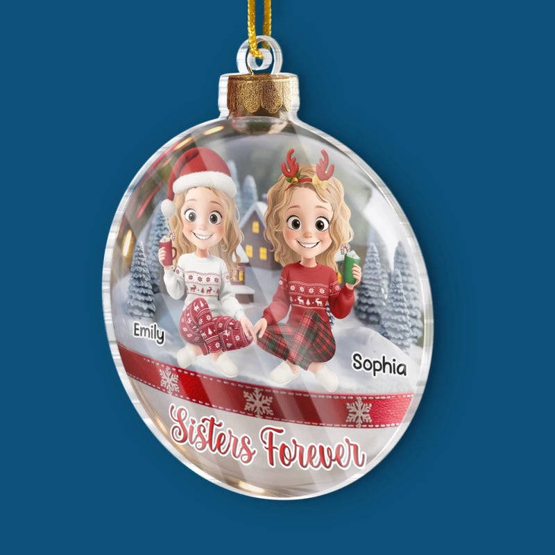 Custom Acrylic Ornament - Personalized Best Friend Christmas Birthday Gifts For Women, Besties, Sisters, BFF - Bond Beyond Time