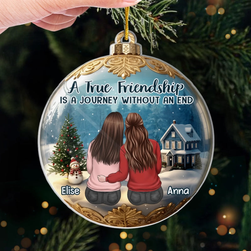 Custom Acrylic Ornament - Personalized Best Friend Christmas Birthday Gifts For Women, Besties, Sisters, BFF - Season Of Friendship