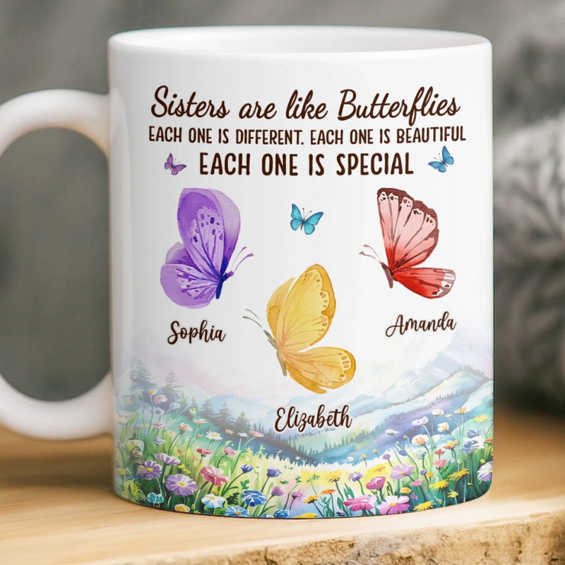 Custom Mug - Personalized Best Friend Birthday Gifts For Women, Besties, Sisters, BFF - True Friends Forever Always