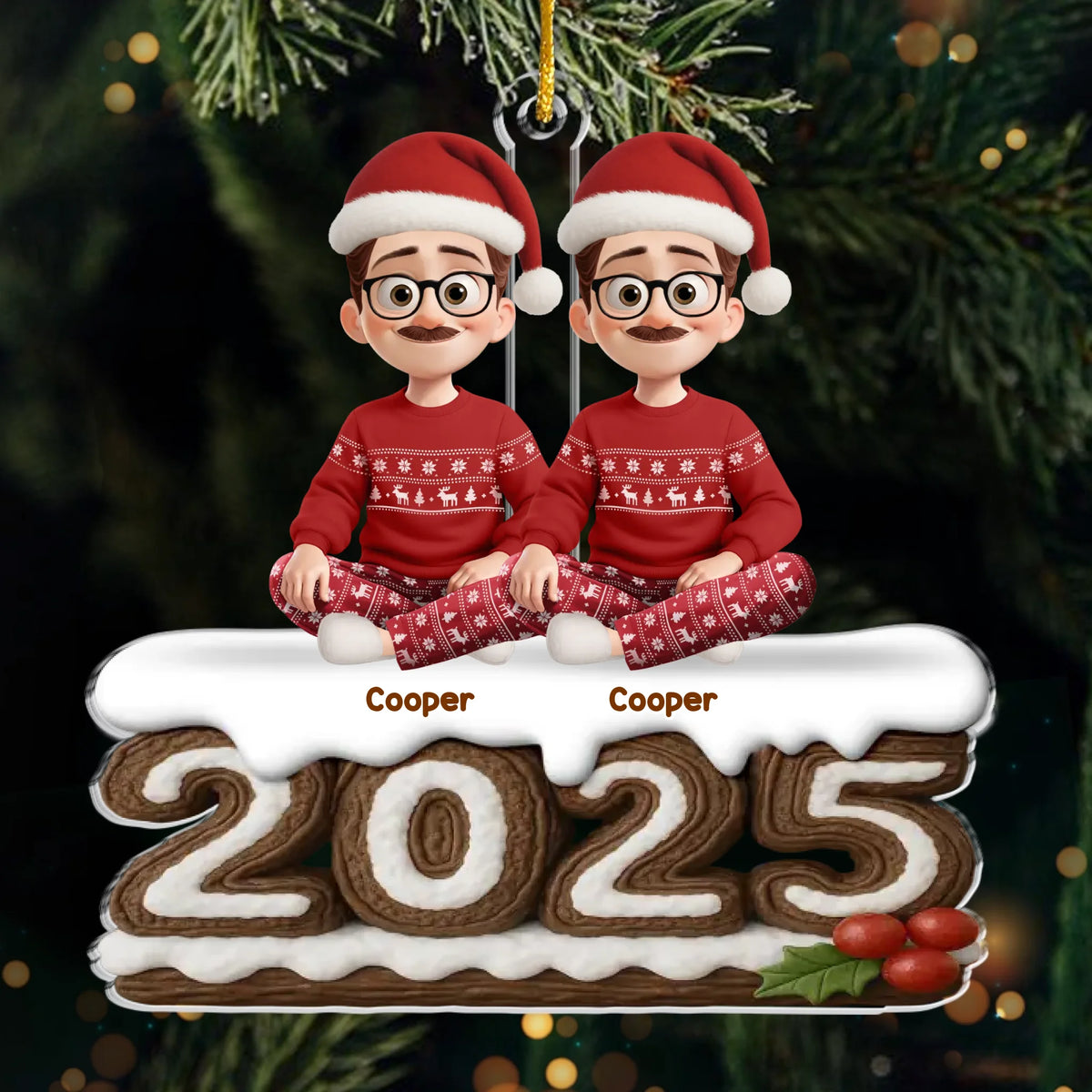 Custom Acrylic Ornament - Personalized Christmas Birthday Gifts For Family, Dog Cat Lovers - Together Is Our Best Tradition