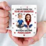 Custom Mug - Personalized Birthday Gifts For Mom, Dad, Daughter - My Daughter My Forever Love