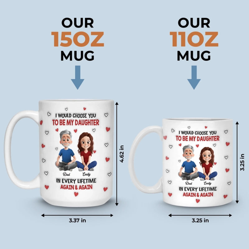 Custom Mug - Personalized Birthday Gifts For Mom, Dad, Daughter - My Daughter My Forever Love