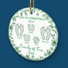 Custom Ceramic Ornament - Personalized Christmas Birthday Gifts For Mom, Dad, Kids - Love Wrapped In Christmas Joy