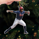 Custom Photo Baseball Acrylic Ornament - Personalized Christmas Birthday Gifts For Besties, Sisters, BFF, Family, Yourself - Chasing Joy One Game At A Time