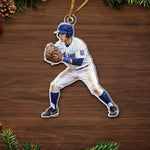 Custom Photo Baseball Acrylic Ornament - Personalized Christmas Birthday Gifts For Besties, Sisters, BFF, Family, Yourself - Chasing Joy One Game At A Time