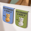 Custom Leather Magnetic Bookmark - Personalized  Bookish Gifts For Book Lovers, Bookworms, Cat Mom And Dad - Lost In Chapters