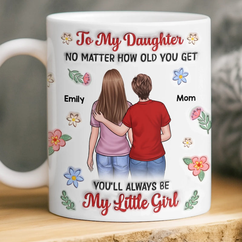 Custom Mug - Personalized Birthday Gifts For Dad, Mom, Daughter - Love Grows In Every Embrace