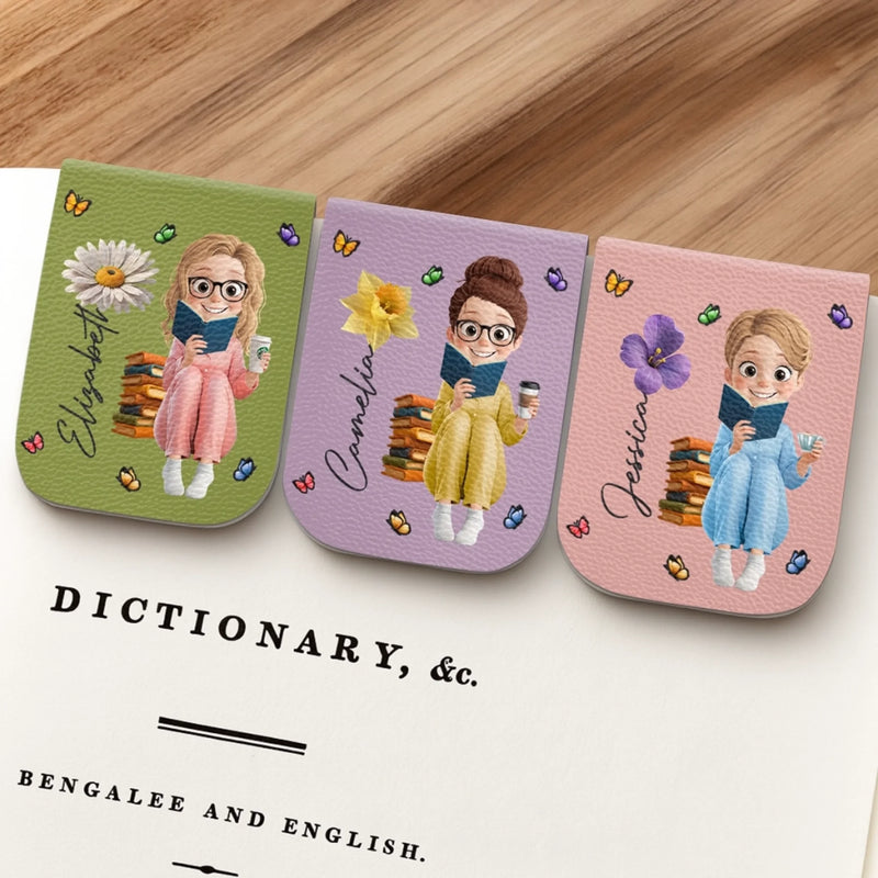 Custom Leather Magnetic Bookmark - Personalized  Bookish Gifts For Book Lovers, Bookworms, Readers - Chapters Hold Magic