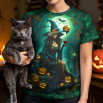 Custom Unisex T-shirt - Personalized Halloween Costume Witchy Gifts For Women - Spooky Witch Energy