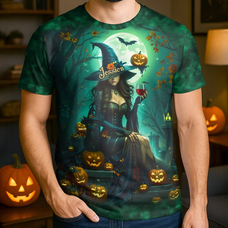 Custom Unisex T-shirt - Personalized Halloween Witchy Gifts For Women - Spooky Witch Energy