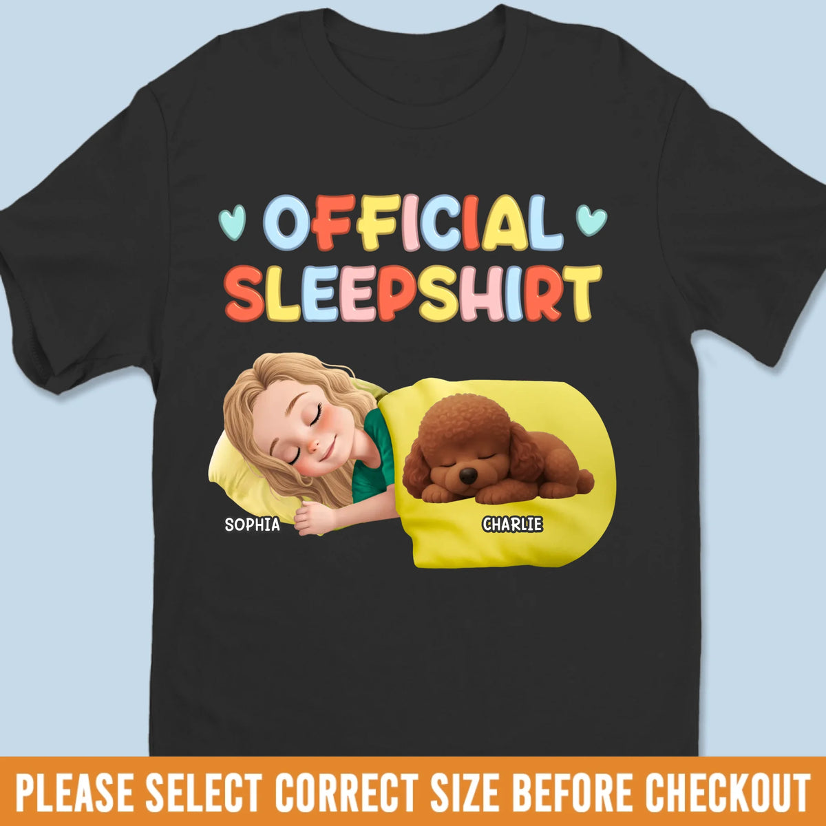 Custom Unisex T-shirt, Premium T-shirt, Hoodie - Personalized Birthday Gifts For Dog Lovers, Dog Dad And Mom - Sleeping Beauties In Progress