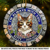 Custom Photo Ceramic Ornament - Personalized Pet Christmas Memorial Sympathy Gifts For Dogs, Cats - Paw Prints Stay Within Our Hearts