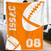 Custom American Football Blanket - Personalized Gift For Birthday, Football Football Lovers, NFL Fans, Sport Lovers, Senior Graduation Gift - Born To Win