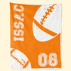 Custom American Football Blanket - Personalized Gift For Birthday, Football Football Lovers, NFL Fans, Sport Lovers, Senior Graduation Gift - Born To Win