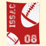 Custom American Football Blanket - Personalized Gift For Birthday, Football Football Lovers, NFL Fans, Sport Lovers, Senior Graduation Gift - Born To Win