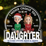 Custom Name Christmas Daughter Gifts - Personalized Ornament