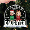 Custom Acrylic Ornament - Personalized Christmas Birthday Gifts For Mom, Dad, Son, Daughter - A Daughter Today, A Friend Forever
