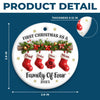 Custom First Christmas Ceramic Ornament - Personalized Christmas Birthday Gifts For Family, Dog Cat Lovers - Our First Noel As A Family