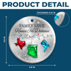 Custom Long Distance Ceramic Ornament - Personalized Christmas Birthday Gifts For Mom, Dad, Brother, Sister, Kids - Love Connects Every State