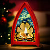 Custom Starry Night LED Tabletop Lantern Light - Personalized Pet Christmas Memorial Sympathy Gifts For Dogs - Forever My Flame