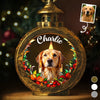 Custom Photo Candlelight Lantern Ornament - Personalized Pet Christmas Memorial Sympathy Gifts For Dogs, Cats - Gentle Paws Leave Lasting Love