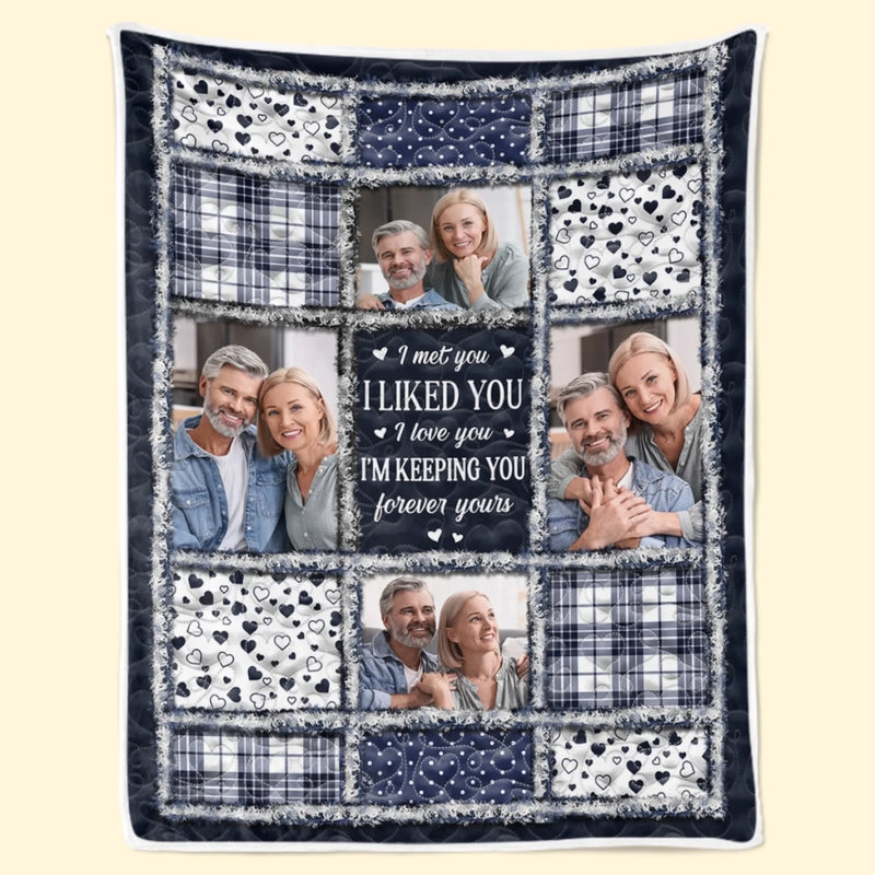 Custom Photo Blanket - Personalized Anniversary Wedding Gifts For Husband And Wife, Him And Her - I Found My Forever In You