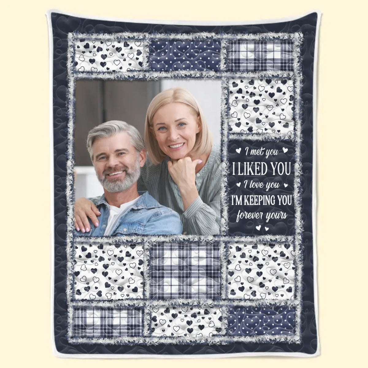 Custom Photo Blanket - Personalized Anniversary Wedding Gifts For Husband And Wife, Him And Her - I Found My Forever In You